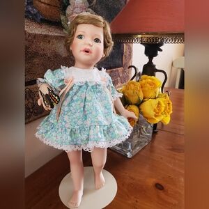 1991 Danbury Porcelain Doll 'Katue"by Artist Linda Steele,Pre-Owned,She Is 12"